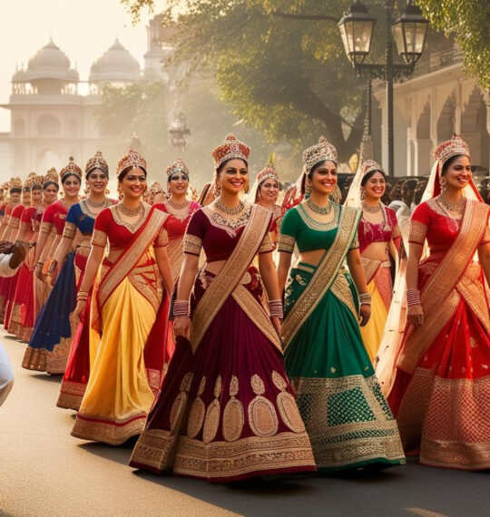 Models walking in bharat bhraman showcasing Indian Heritage textile traditional garments